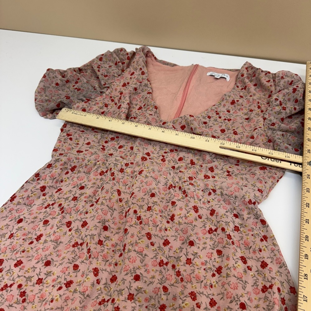 Emory Park Dress Womens Large Pink Floral Tea Length Cottagecore Boho Romantic - Picture 8 of 10